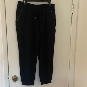 Charcoal Joggers with Zipper Details